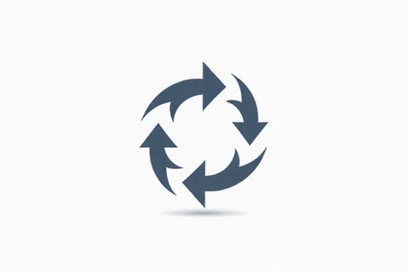 Icono de continuidad con flechas circulando