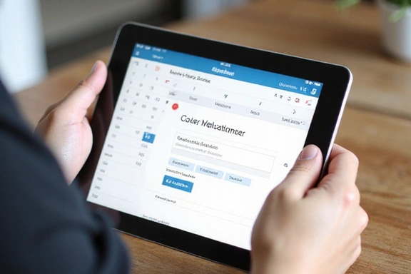 Persona reservando una cita online en un calendario digital